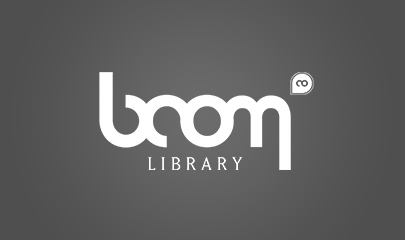 Logo der Webseite: www.boomlibrary.com